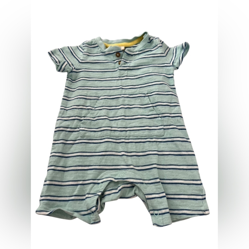 Tucker + Tate Striped Blue Romper in size 3 months